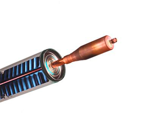 Akotec NARVA Heat-Pipe Vakuumröhre Power 100°C für Solarthermieanlagen, mit Kupfer-Heatpipe zur effizienten Wärmeübertragung. Ideal als Ersatzröhre für Vakuumröhrenkollektoren in Solarsystemen.