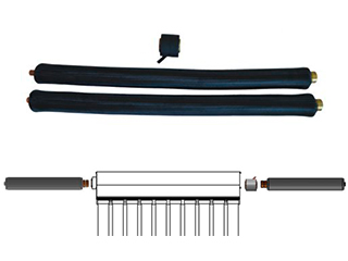 Akotec Wellschlauch-Montageset für Heat-Pipe Solarthermieanlagen mit Tauchhülse, inklusive isolierter Schläuche und Verbindungselemente. Ideal für die effiziente Installation von Vakuumröhrenkollektoren und präzise Temperaturmessung.